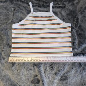 Striped Halter Neck Women's Top